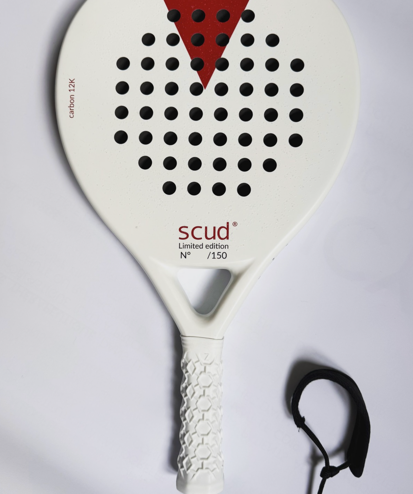 The scud® Padel Racket - Limited Edition - White - Carbon 12k