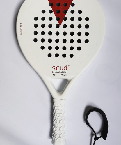 The scud® Padel Racket - Limited Edition - White - Carbon 12k